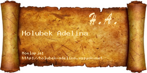 Holubek Adelina névjegykártya